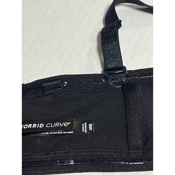 Torrid Curve Women Push Up Lace T-Shirt Bra Convertible Strapless Black Size 48B - Picture 7 of 10